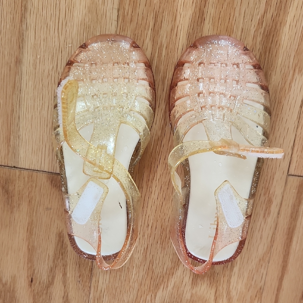 Libuam Glitter Jelly Closed Toe Sandals Toddler 6.5
